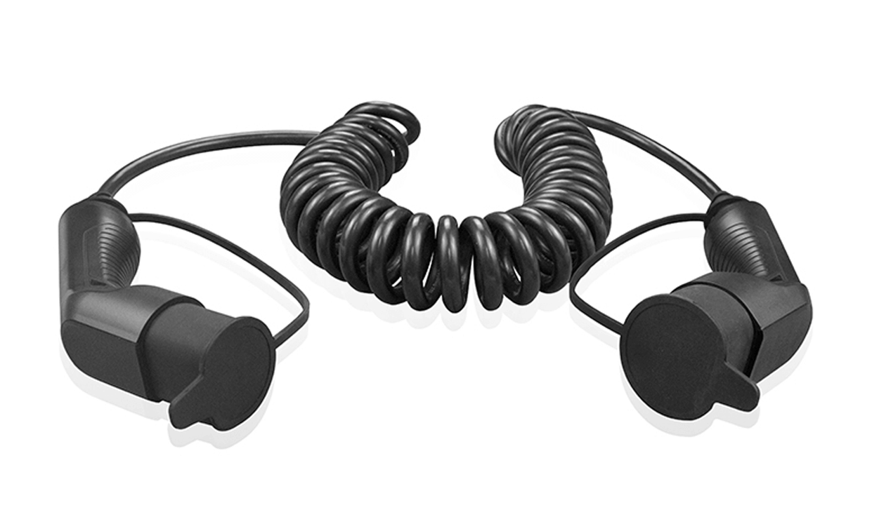 Laddkabel - Typ 2, 32A, 1-fas, spiral
