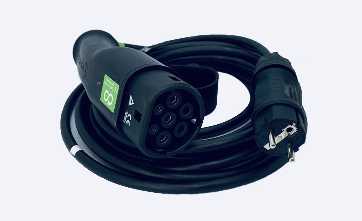 Typ 2, enfas, 230V, 6-16A