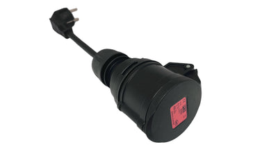 Vinklad Adapter, schuko-CEE, 3-fas, 16A